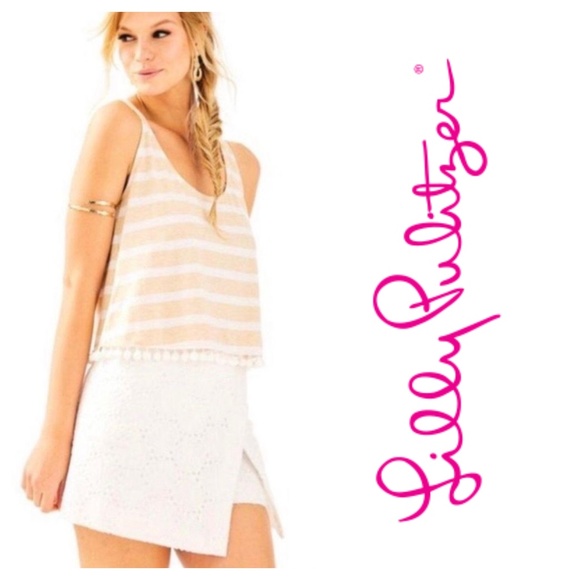 Saylor NYC Ima Set – Pink Seashell Eyelet Tank & Mini Skirt main image 1